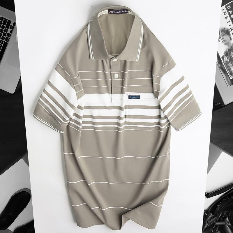 Áo thun phông nam trung niên vải xịn tặng bố có túi form rộng rãi cho người lớn tuổi có big size đại áo