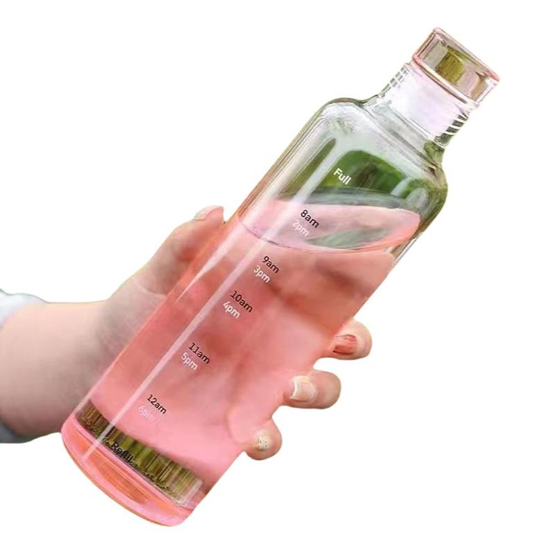 Product Introduction of 500/700ml Transparent Straw Water Bottle With Lids Cover Portable Cute Water Cup M4T0 21