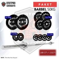 Gambar Paket Barbell 180cm + Plate Beban |Barbel |Stick |Fitness |Home Gym dari Ototpro Surabaya Kota Surabaya 3 Tokopedia