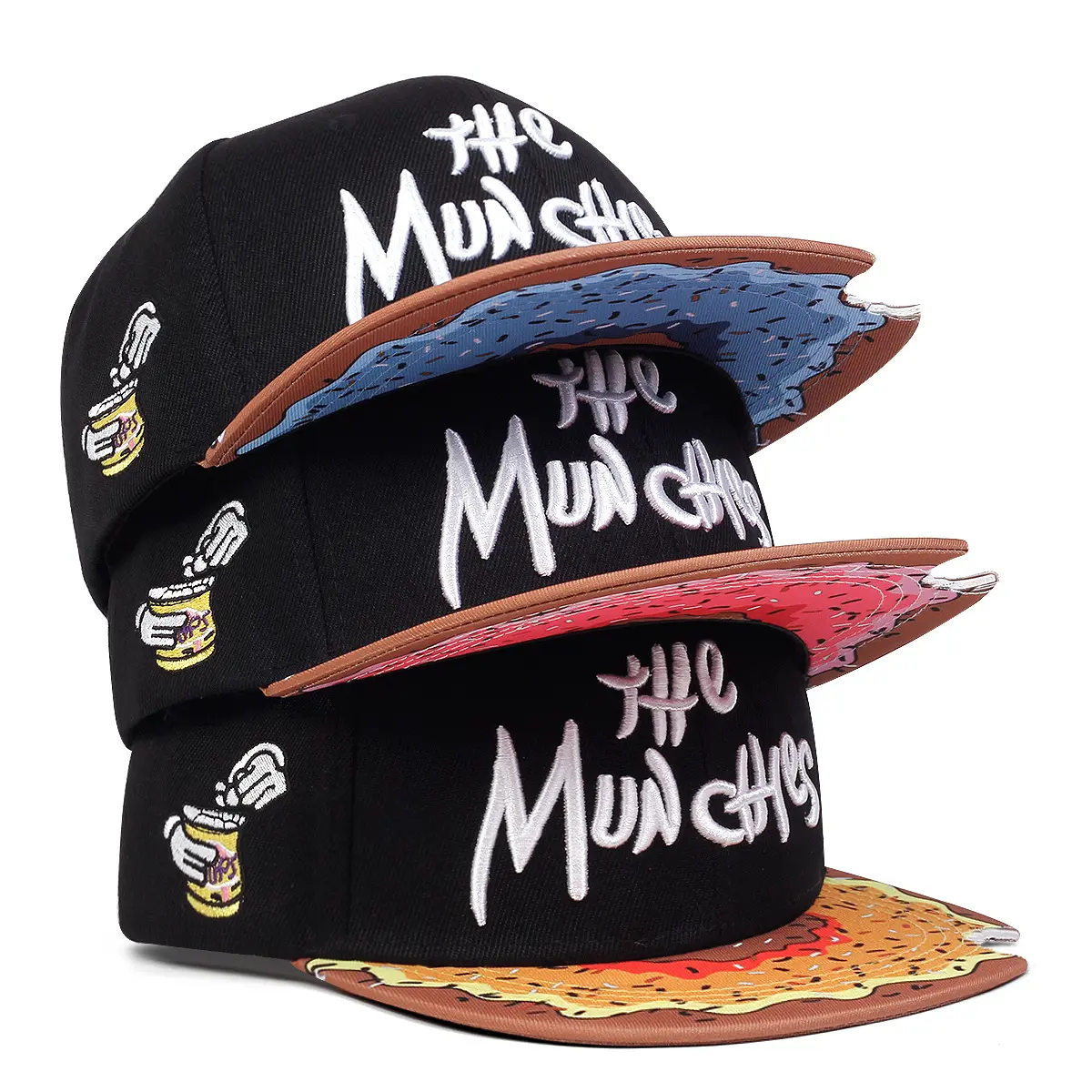 Mũ Snapback, Thiết Kế Donut, Mũ Bóng Chày Thêu Đầu Phẳng, Unisex, Có Thể Điều Chỉnh, Phong Cách Hip Hop, Mũ Thời Trang Thời Trang Đường Phố, Mũ Thường Ngày Thời Trang Xuyên Biên Giới