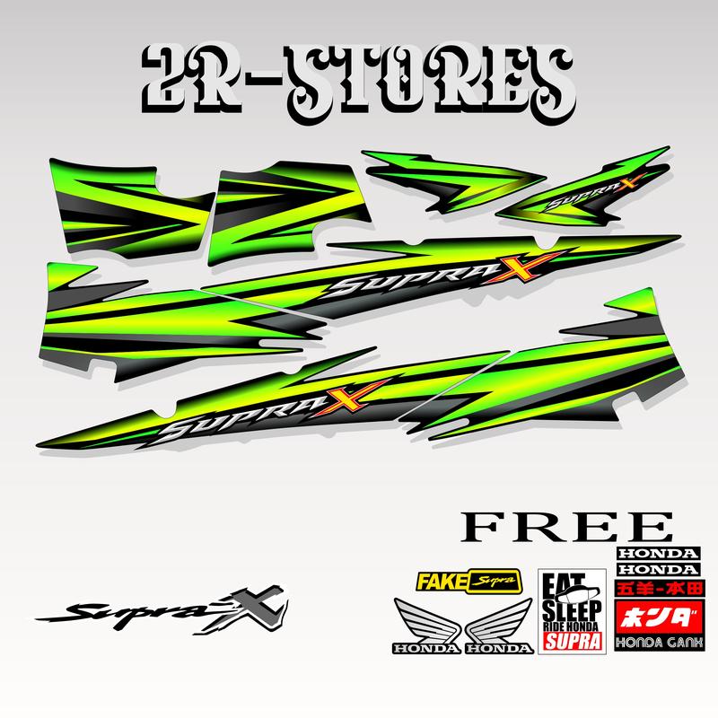 striping supra x lama grafis 07 stiker lis body supra x Motorcycle 4