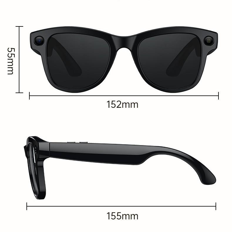 Intelligent AI glasses black technology high definition 800w pixel charging compartment photo recognition translation glasses - Image 4