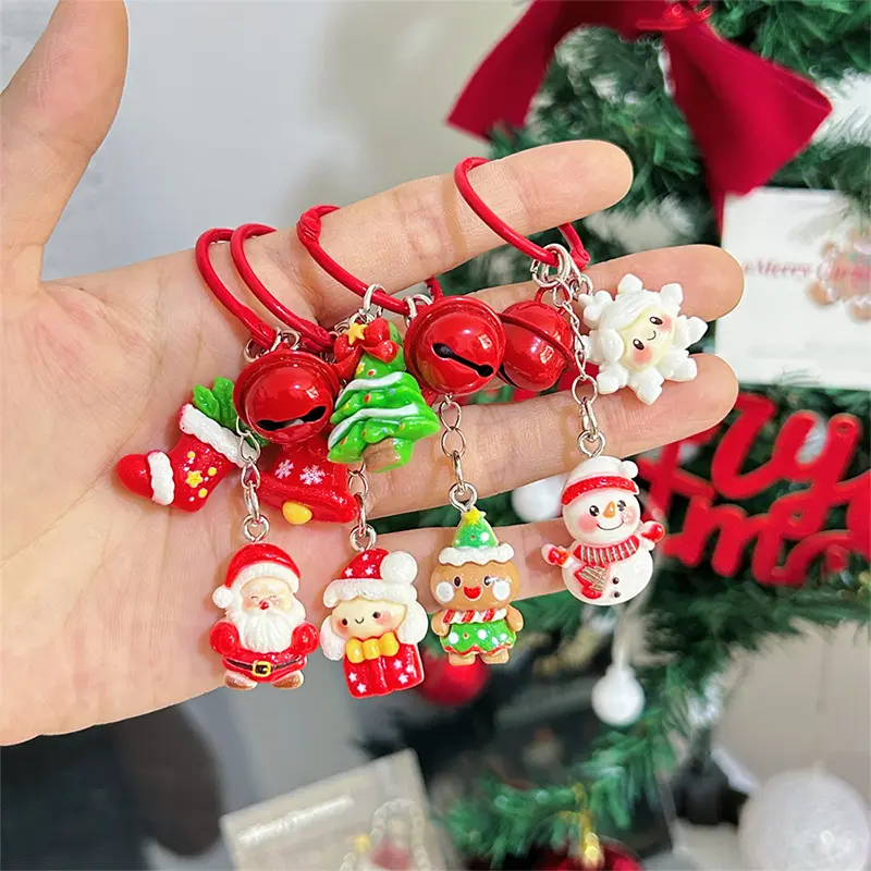 Dây Chuyền Chìa Khóa Giáng Sinh, Thiết Kế Hoạt Hình Dễ Thương (Ông Già Noel Và Người Tuyết), Mặt Dây Chuyền Và Móc Chìa Khóa, Phụ Kiện Đồ Trang Trí Ba Lô, Thích Hợp Làm Quà Tặng Giáng Sinh Và Năm Mới