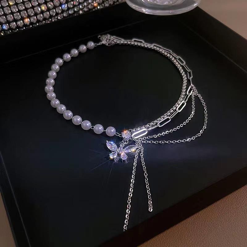 Product Introduction of Vòng Cổ Ngọc Trai, Hàng Mới Về, Vòng Cổ Khâu Tua Rua Bướm Zircon, Thiết Kế Đặc Biệt, Giá Cả Phải Chăng, Sang Trọng Cao Cấp, Dây Chuyền Xương Đòn Thời Trang 9