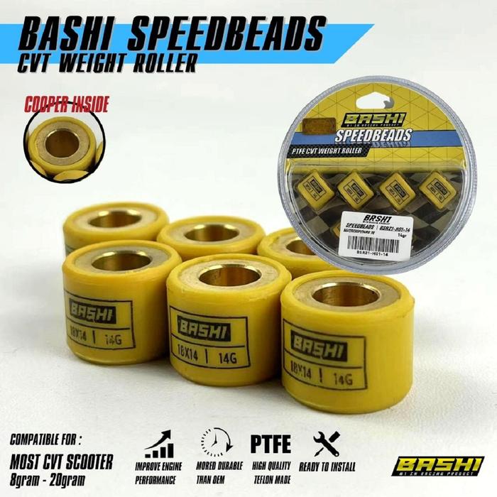 Gambar BASHI SPEEDBEADS RACING H1 ROLLER CVT Motorcycle - 8g dari BASHI INDONESIA Kota Administrasi Jakarta Barat Tokopedia