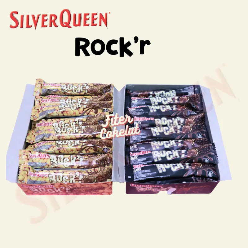 SILVERQUEEN ROCK'R COKLAT MILK & COKLAT DARK, CHOCOLATE 3