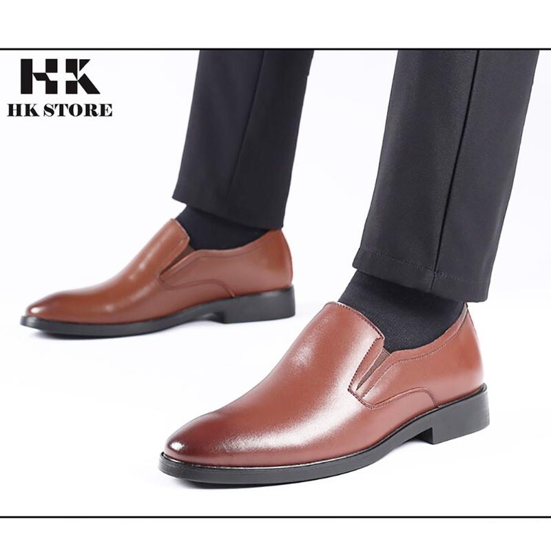 Giày tây lười nam da bò thật 100% da mềm dễ đi lại kiểu dáng đơn giản -bảo hành 12 tháng (gt03) Thời trang 1