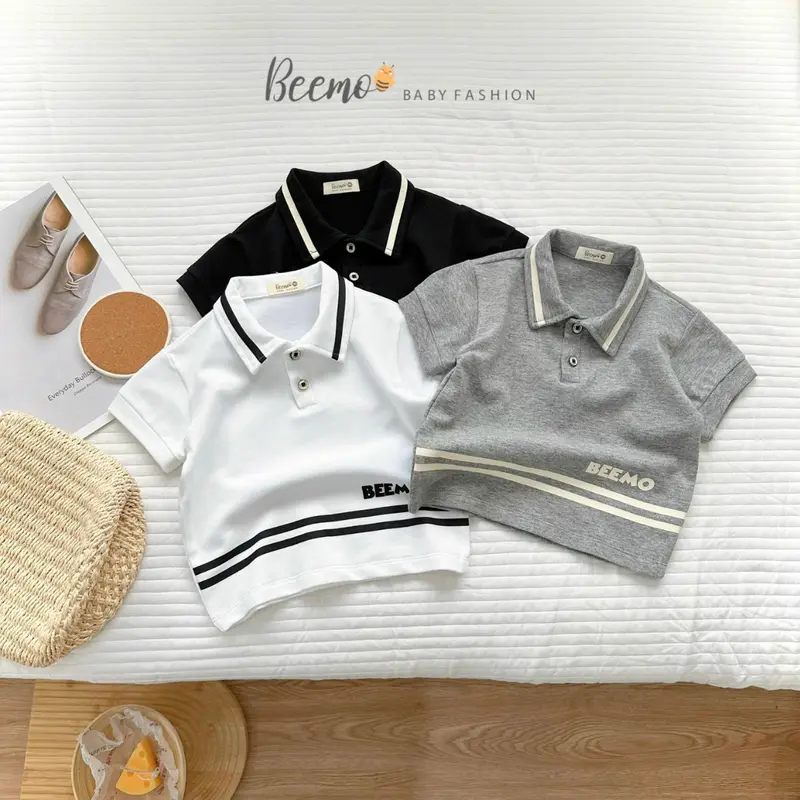 BEEMO A034 Áo Polo Bé Trai Chất Liệu Cotton Mềm Mịn, Thấm Hút Mồ Hôi, Co Giãn 4 Chiều - GINBIN KIDS 8