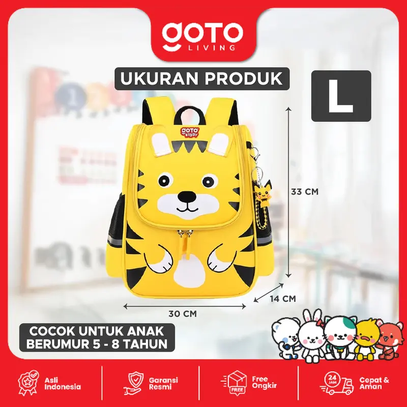 Goto [COD] Kibby Tas Sekolah Ransel Backpack Anak Perempuan Waterproof Bag 5