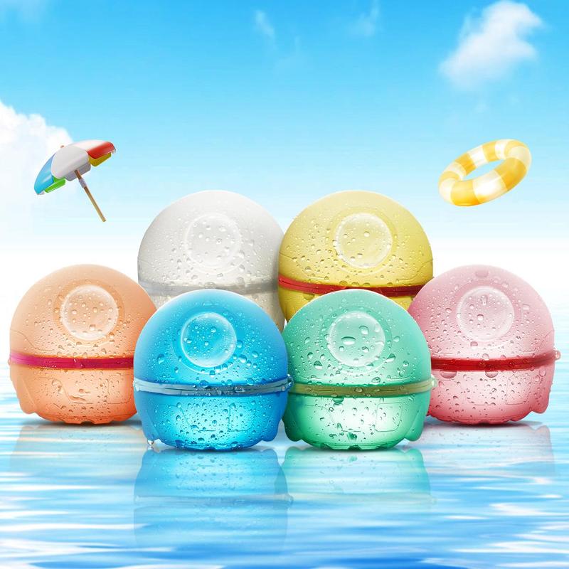 Product Introduction of Reusable Water Ball, Silicone Water Bomb with Mesh Bag, Water Balloon Toy For Pool Party, Water Play Colorful Water Balloons, Suitable for Boys and Girls 9