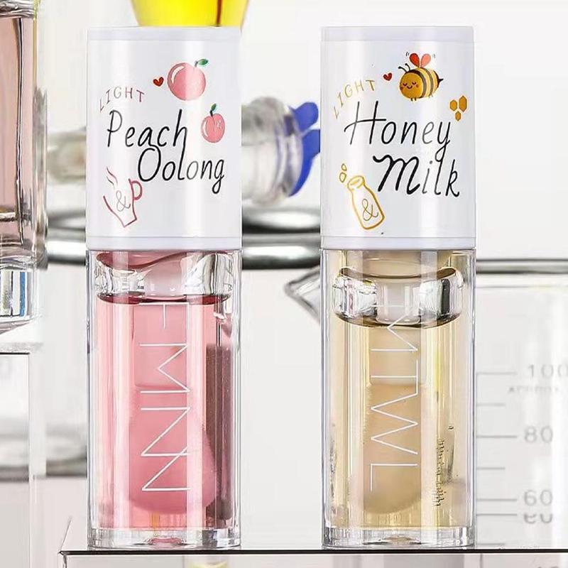 Product Introduction of Long Lasting Moisturizing Lip Oil Honey White Peach Lip Oolong Lines Desalination Tender Repair Moisturizing Cosmetics 19