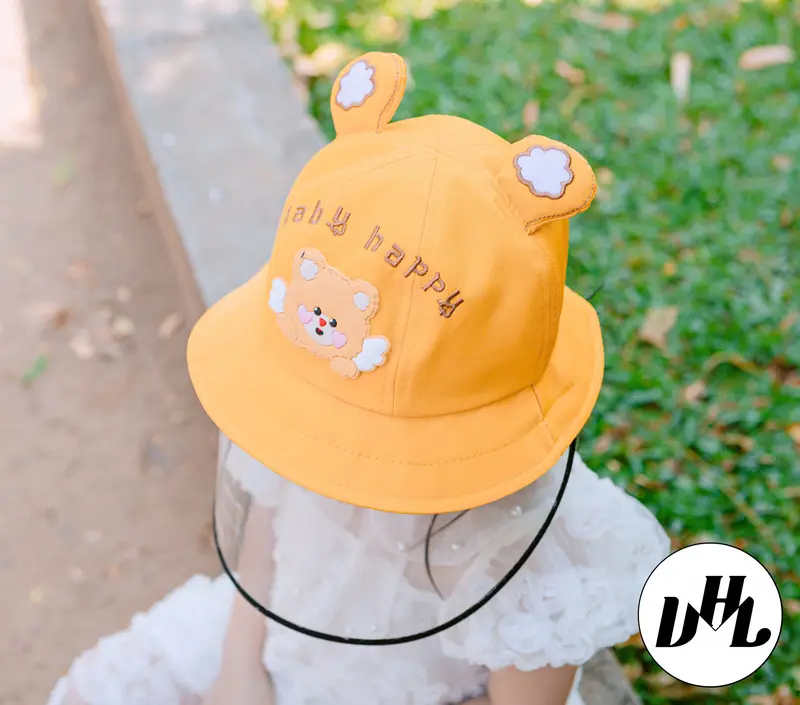 NÓN CHẮN GIÓ CẢN BỤI GẤU HAPPY (3 tháng-18 tháng) cho bé trai và gái 2