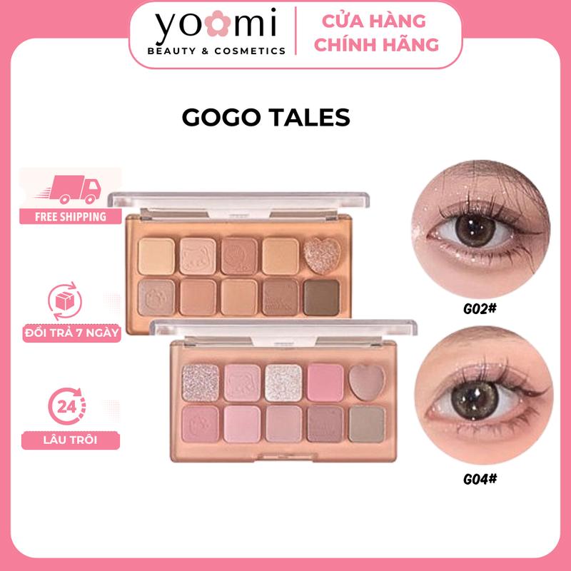 Gogotales Bảng Phấn Mắt Chuẩn 10 Ô GOGO TALES Mèo Ngọt Ngào SWEET MISTY CAT Trang Điểm Mắt Lâu Trôi Bền Cả Ngày Mỹ Phẩm Cosmetic Women bang  mat