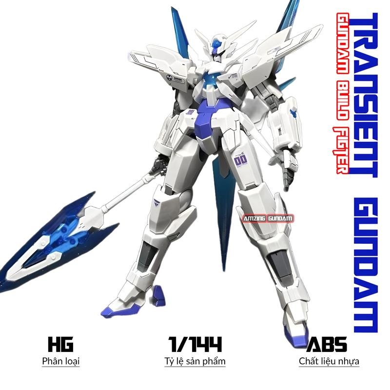 Mô hình HG Trasient Gundam sơn trắng, 1/144 Gunpla, Mô hình nhựa, Đồ chơi xếp hình sưu tập Toy