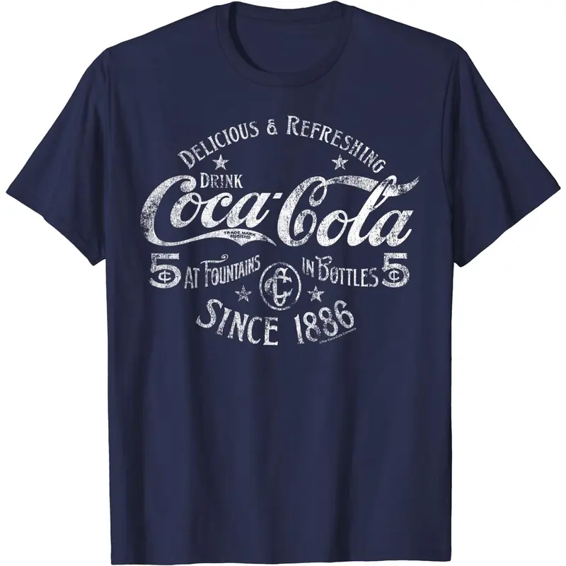 Makeyoushine X Generasi90 Baju Kaos Coca-Cola Delicious And Refreshing Distressed Sale Sign Logo T-Shirt  - Baju untuk Pria wanita Unisex Cotton Combed 24s Dewasa Tangan Pendek Kaos bisa untuk Laki Laki Perempuan Cewek Cowok & Baju Distro Vintage 0