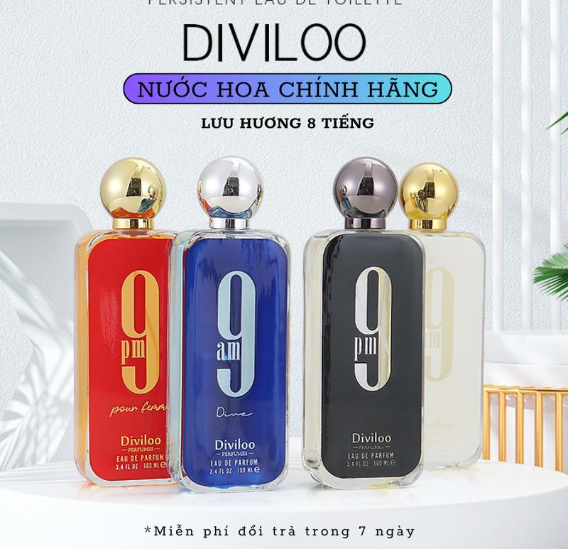 Nước hoa Diviloo 9PM Pour Femme full 100ml Nước hoa nam dubai hương thơm lâu tinh dầu nước hoa cao cấp hương thơm nam tính sang trọng Cosmetic Perfume