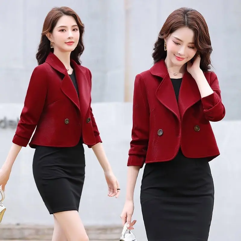 Áo Khoác Vest Ngắn Cho Nữ, Thời Trang, Bộ Sưu Tập Thu Đông 2024, Phong Cách Hàn Quốc Mới, Dễ Phối Đồ, Mỏng Vừa Vặn, Áo Len Jacket Top Women