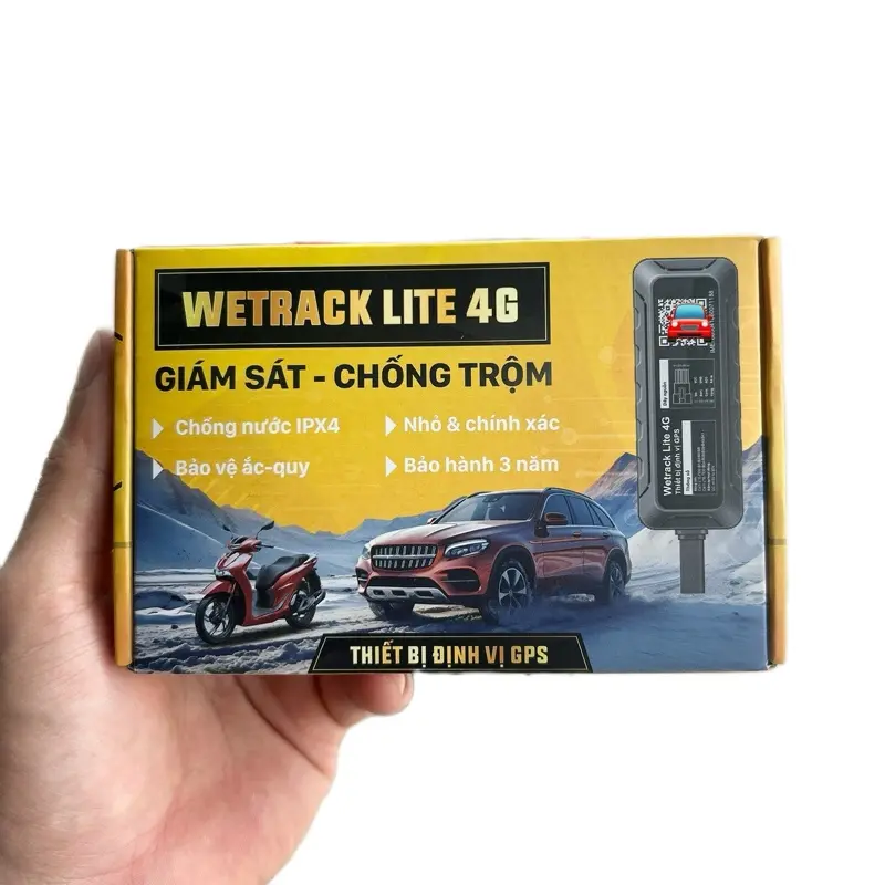 Định Vị Wetrack Lite 4G Lắp Đặt Cho Xe Máy Ô Tô, Định Vị Gps Xe, Xem Lại Lịch Sử Di Chuyển Của Xe, Báo Mở Khoá Xe