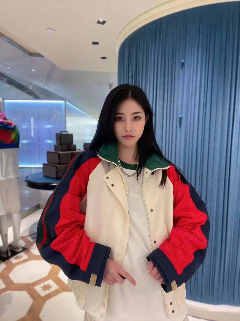 Áo Khoác GU UNISEX 2 lớp phối 3 tông màu cực đẹp cho cả  Và Nữ Menswear Có Túi Jacket hót mùa đông năm nay a o Top