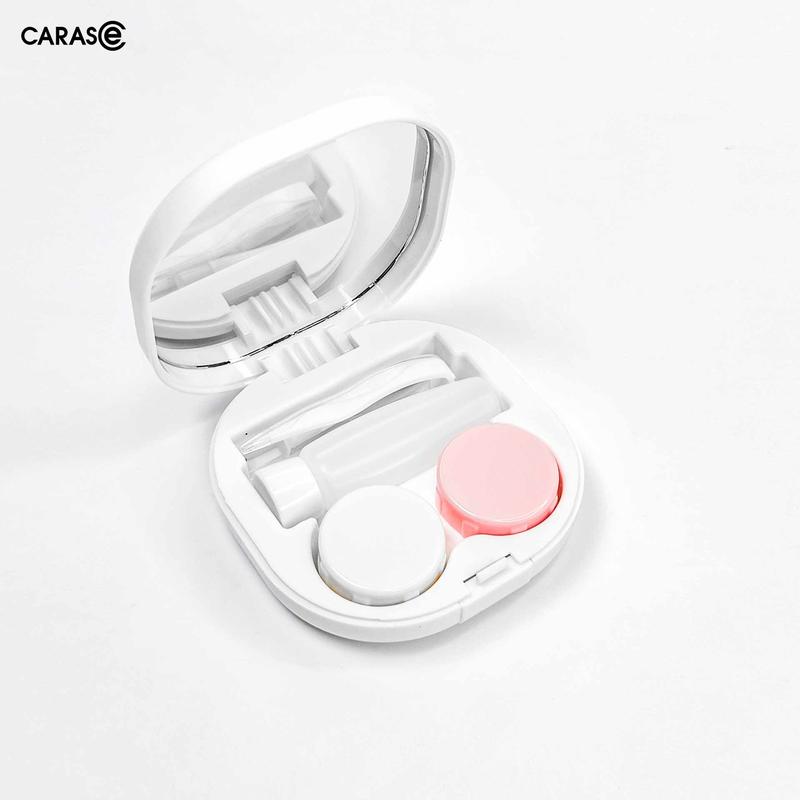 Khay đựng lens CARASE tráng gương kèm dụng cụ gắp dành cho kính áp tròng