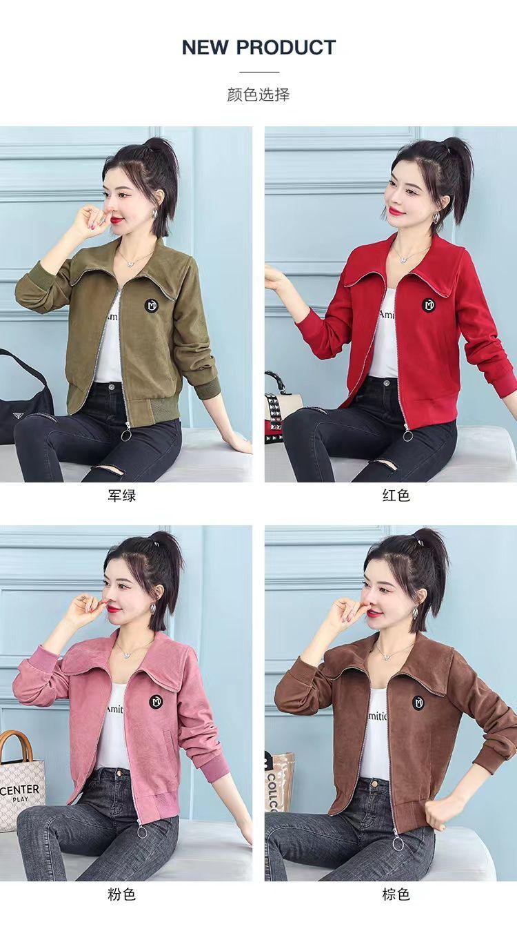 Product Introduction of Áo Khoác Ngắn Lót Lông Cừu / Không Lót Lông Cừu Cho Nữ, Áo Khoác Đồng Phục Bóng Chày Thường Ngày, Phong Cách Chanel Đa Năng Mới, Mùa Xuân Và Mùa Thu 3