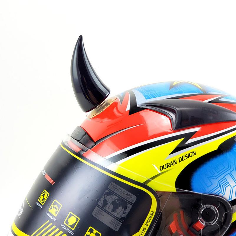 2Pcs Rubber Motorcycle Helmet Corner Horn Decoration Accessories with Suction Cup Soft Horn Headwear #469731 5