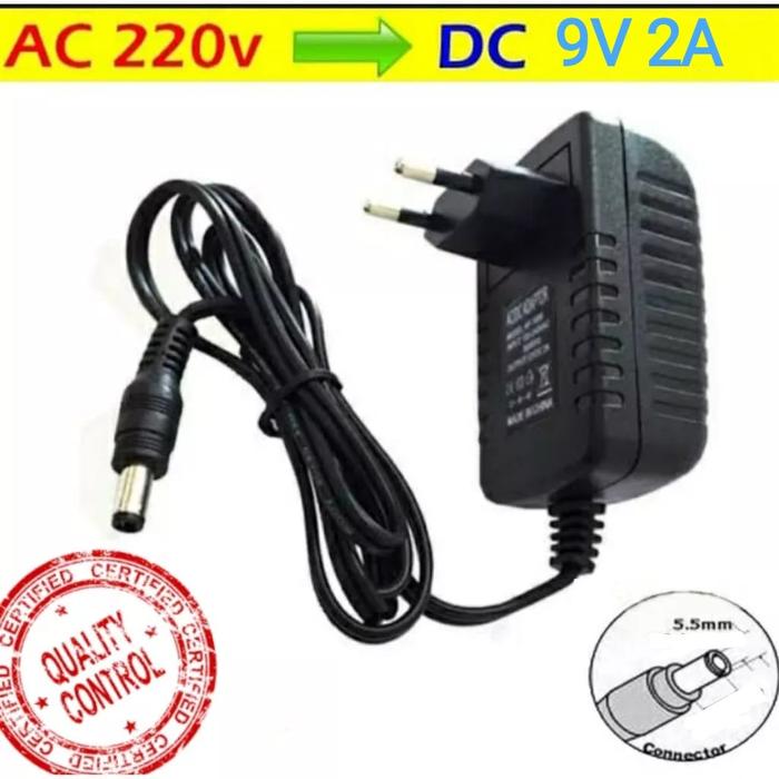 Jual Adaptor charger CCTV MODEM ROUTER TV LCD Dll 9V 2A real ampere 9V ...