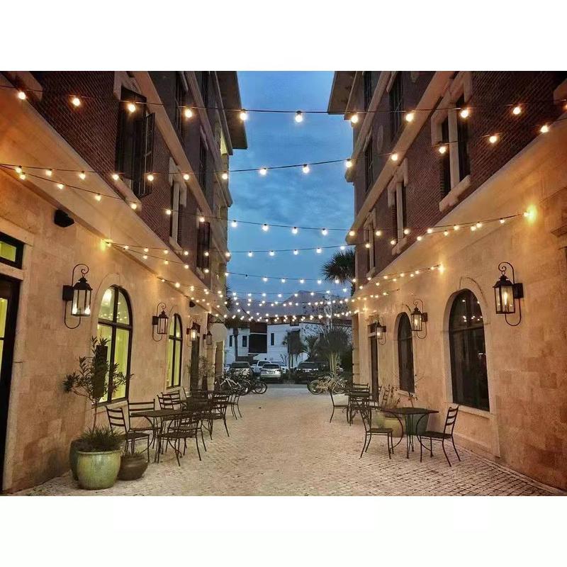 Kabel Fitting Outdoor 10Meter 20 Fitting Gantung Lampu Cafe (Belum Termasuk Lampu) 1