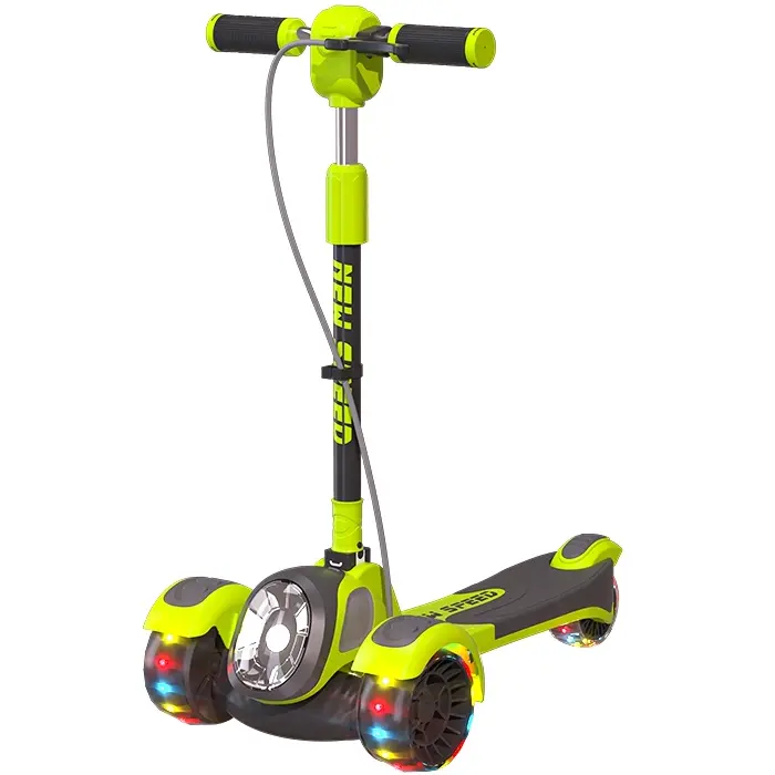 Xe trượt scooter cao cấp ,Xe trượt scooter bản nâng cấp tải trọng 200kg có đèn nhạc và phanh kép an toàn.