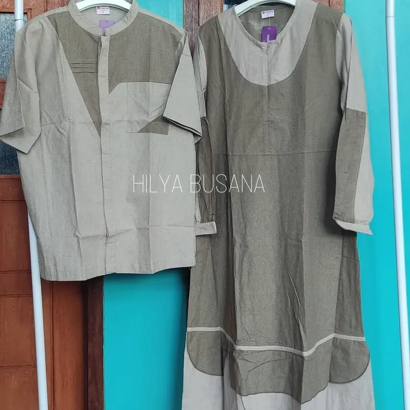 Baju Sarimbit Keluarga  / Katun  Rauna GD-32 & KK-32 / Fashion Muslim Celana Gamis 8