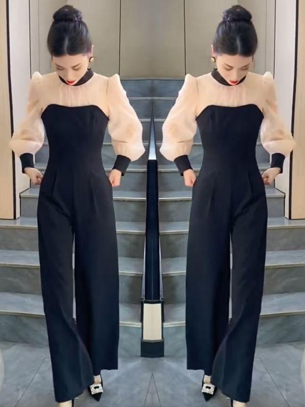 Product Introduction of Áo Jumpsuit Quần Nữ, Phong Cách Nữ Thần Cá Tính, Bó Sát Và Thời Trang, Bộ Sưu Tập Mùa Xuân Mới, Phong Cách Phương Tây, Quần Ống Đứng Bó Eo, 2024 4