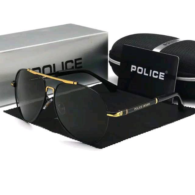 Kacamata Aviator polis Pria wanita polarized anti silau seri 758 Lensa Sunglasses Black 1
