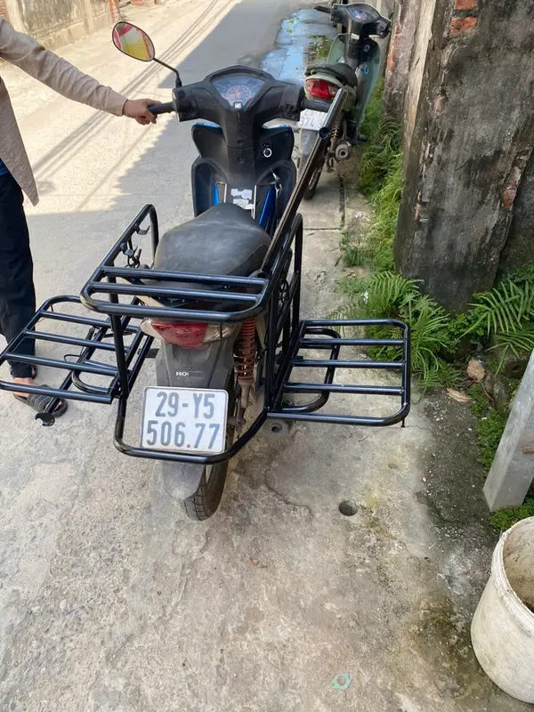 baga chở hàng 2 cánh đa năng, Giá chở hàng 2 cánh dành cho xe máy có lắp mở cốp xe và bình xăng, tuýp D21. chịu tải trọng cao, baga chở hàng cồng kềnh Phụ Kiện xe máy 7