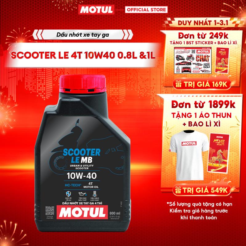 Dầu nhớt xe tay ga MOTUL SCOOTER LE 4T 10W40 1L & 0.8L