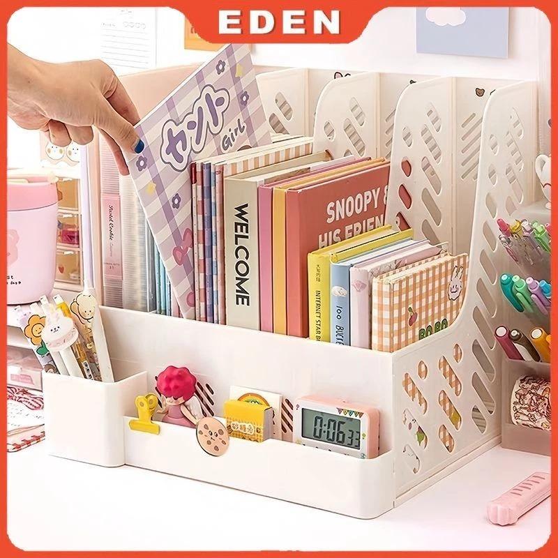 Kệ Đựng Tài Liệu Văn Phòng 4 Ngăn Kèm Khay Đựng Bút Kệ Đựng Sách Vở Để Bàn Gấp Gọn