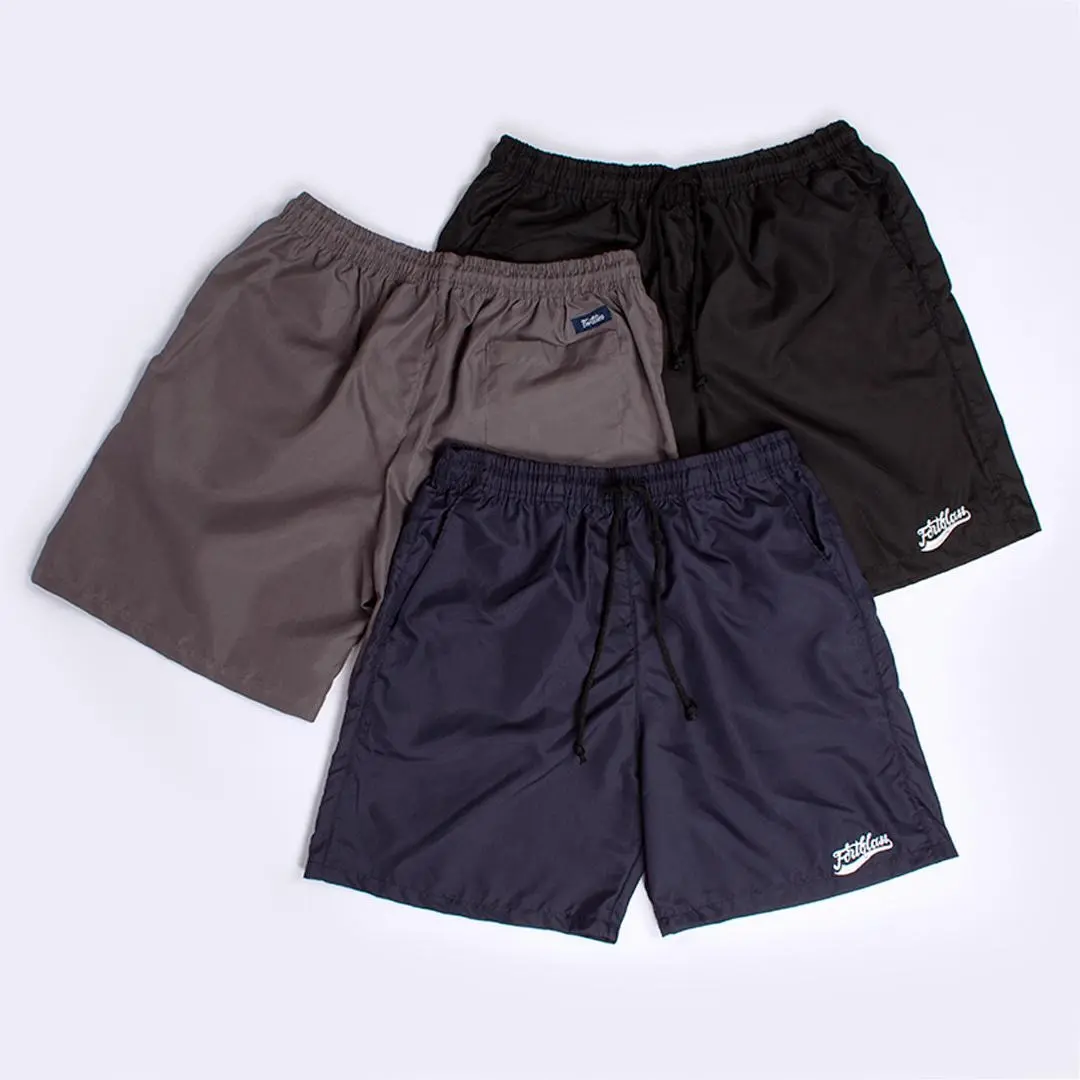 Celana Pendek Fortklass Parasut Olahraga Saku Resleting Pria Wanita Running Gym Sport Kolor Volly Futsal Bulu Tangkis Jogging Bahan Berkulitas Cepat Kering Anti Air Berpori Nyaman Uniseks Pria Wanita Set