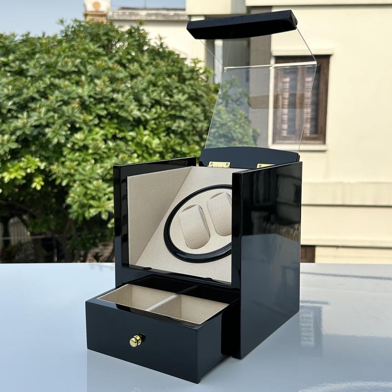 Hộp xoay đồng hồ cơ - Có ngăn kéo để phụ kiện, nữ trang