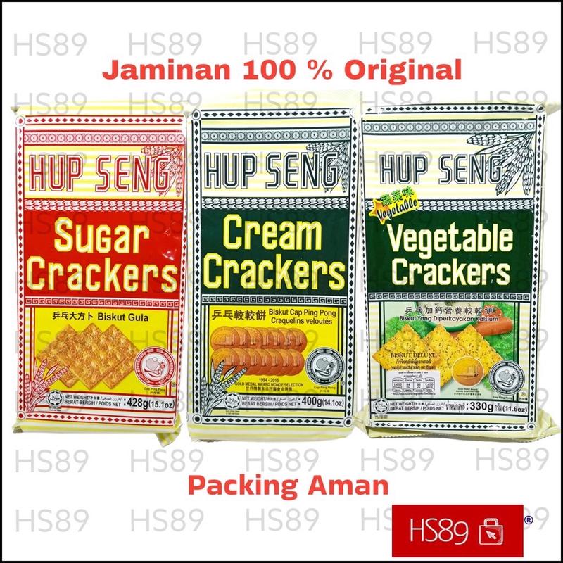 Biskuit Hup Seng - Deluxe - Cream - Sugar Crackers Asli Malaysia Cap Ping Pong - Hupseng - Pingpong 0