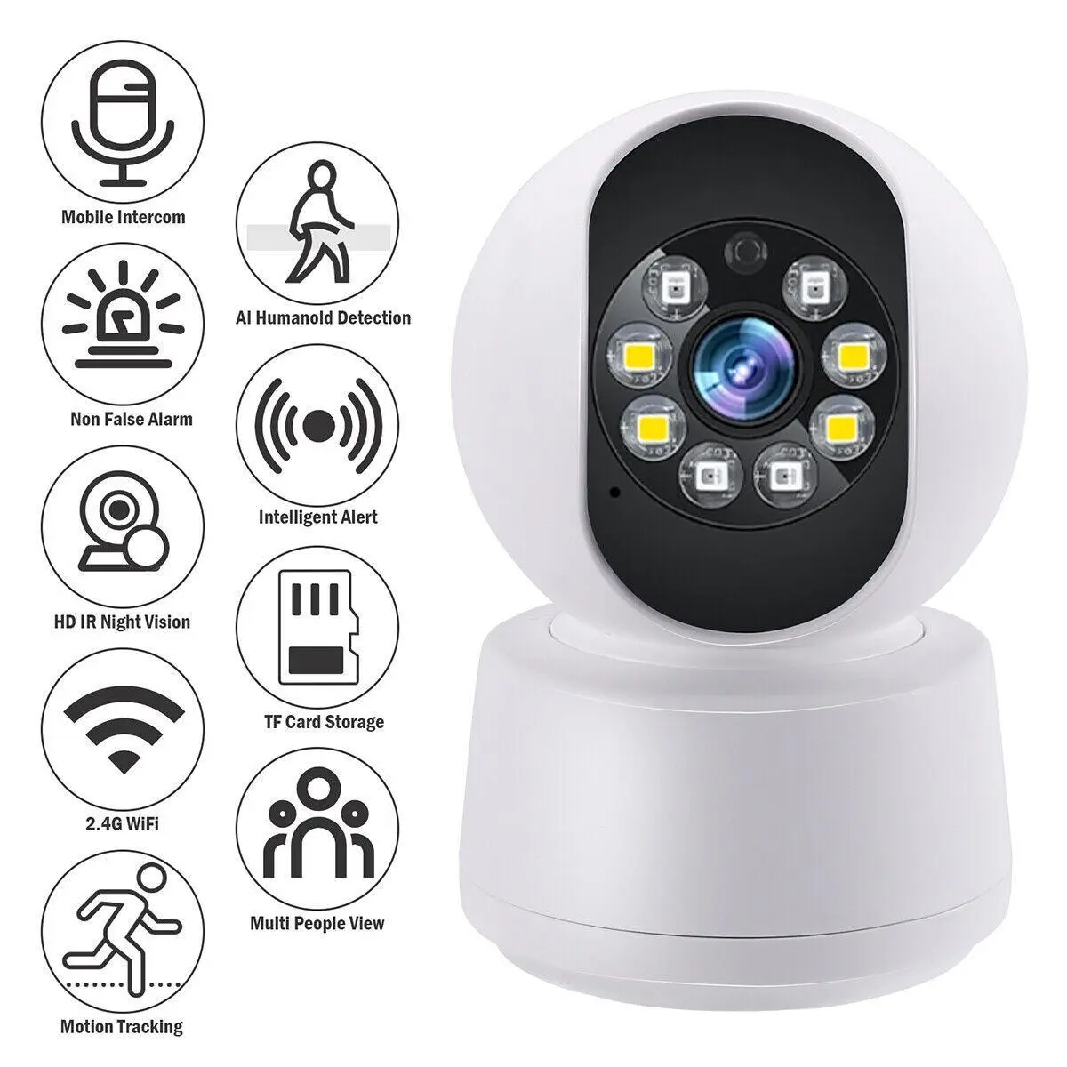 HD WiFi Wireless Indoor Home Security Camera Night Vision Baby Pet Monitor 1080P