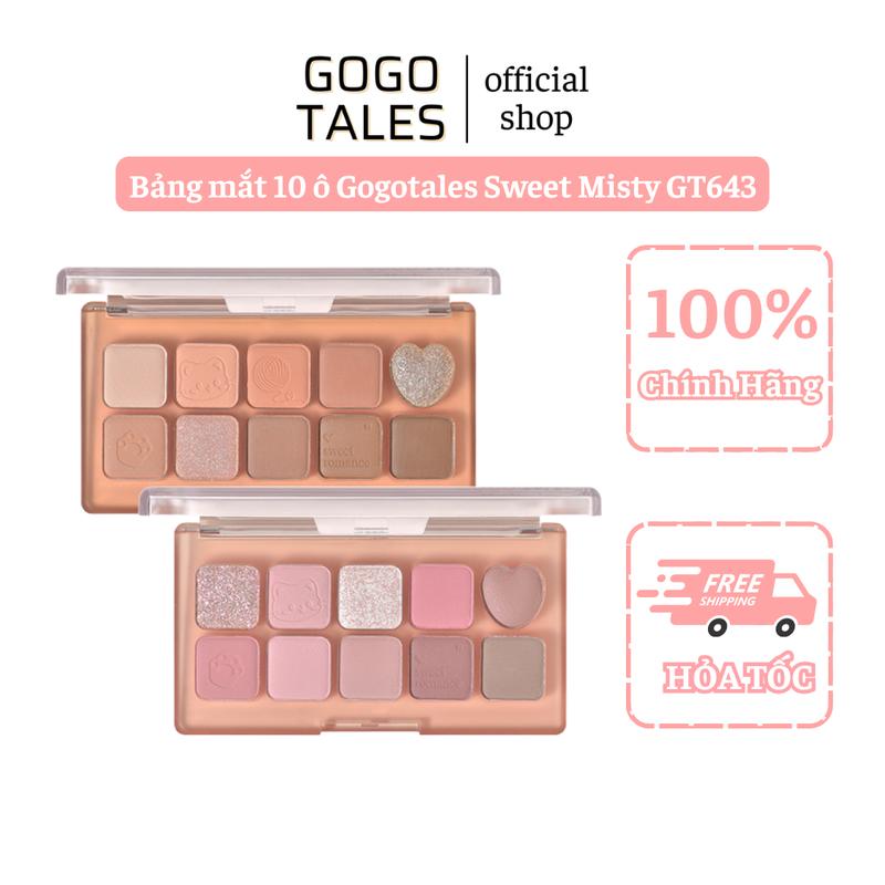 [GOGO TALES] Bảng mắt 10 ô Gogotales Sweet Misty (GT643) GOGOTALES VN Trang Điểm Nữ Eyeshadow Phấn Mắt