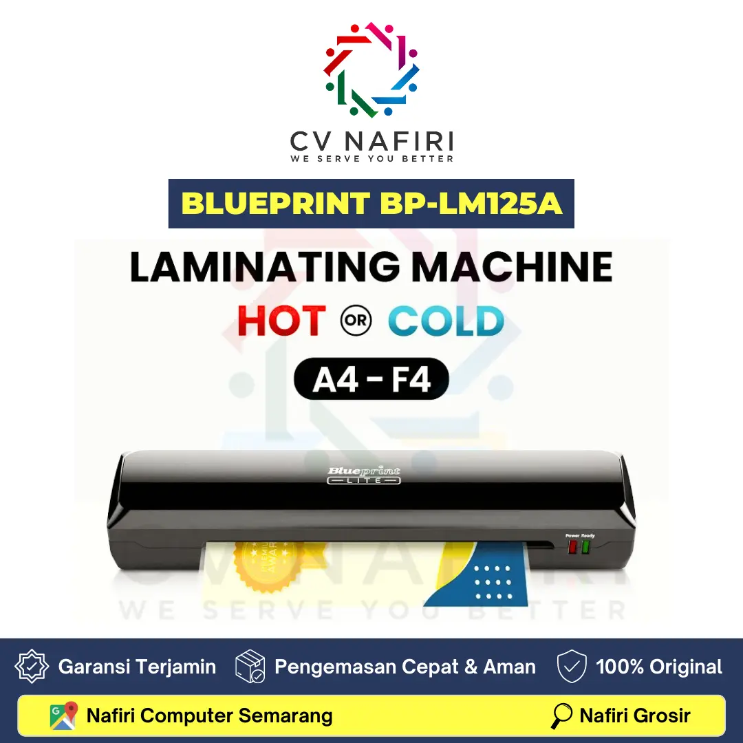 Mesin Laminating Blueprint BP-LM125A Laminating Machine Hot & Cold A4 - F4