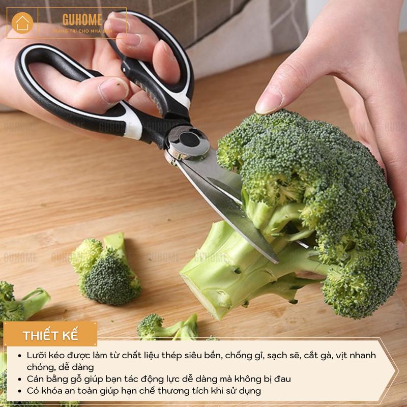 Kéo Nhà Bếp Cắt Gà, Mổ Cá Đa Năng Thép Không Gỉ 2