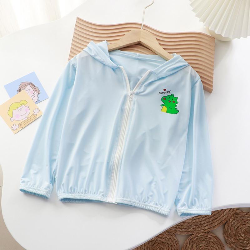 Summer children's sun protection clothing, ultra-thin and breathable skin clothing for boys and girls, beach sun protection clothing 7