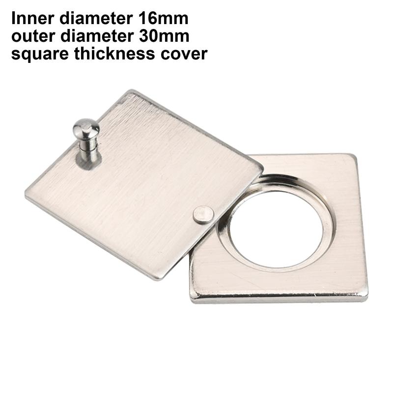 Square Peephole Cover Door Viewer Peephole Security Cap Kit Tape Install 3
