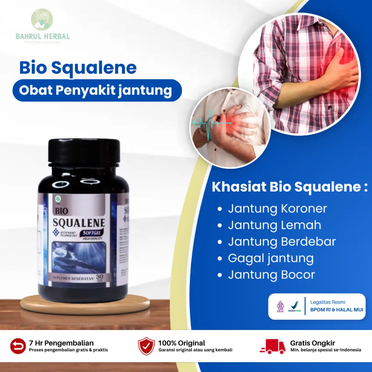 Bio Squalene Mengatasi Jantung Koroner Bengkak 30 Softgel