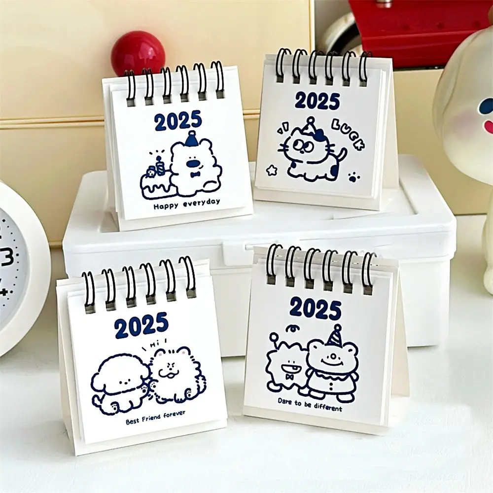 Lịch Để Bàn Mini Để Bàn Học Sinh Sáng Tạo, Lịch Chì Hoạt Hình Dễ Thương, Sổ Ghi Chép Kawaii, Đồ Dùng Văn Phòng Phẩm Trường Học Và Văn Phòng, 2024-2025
