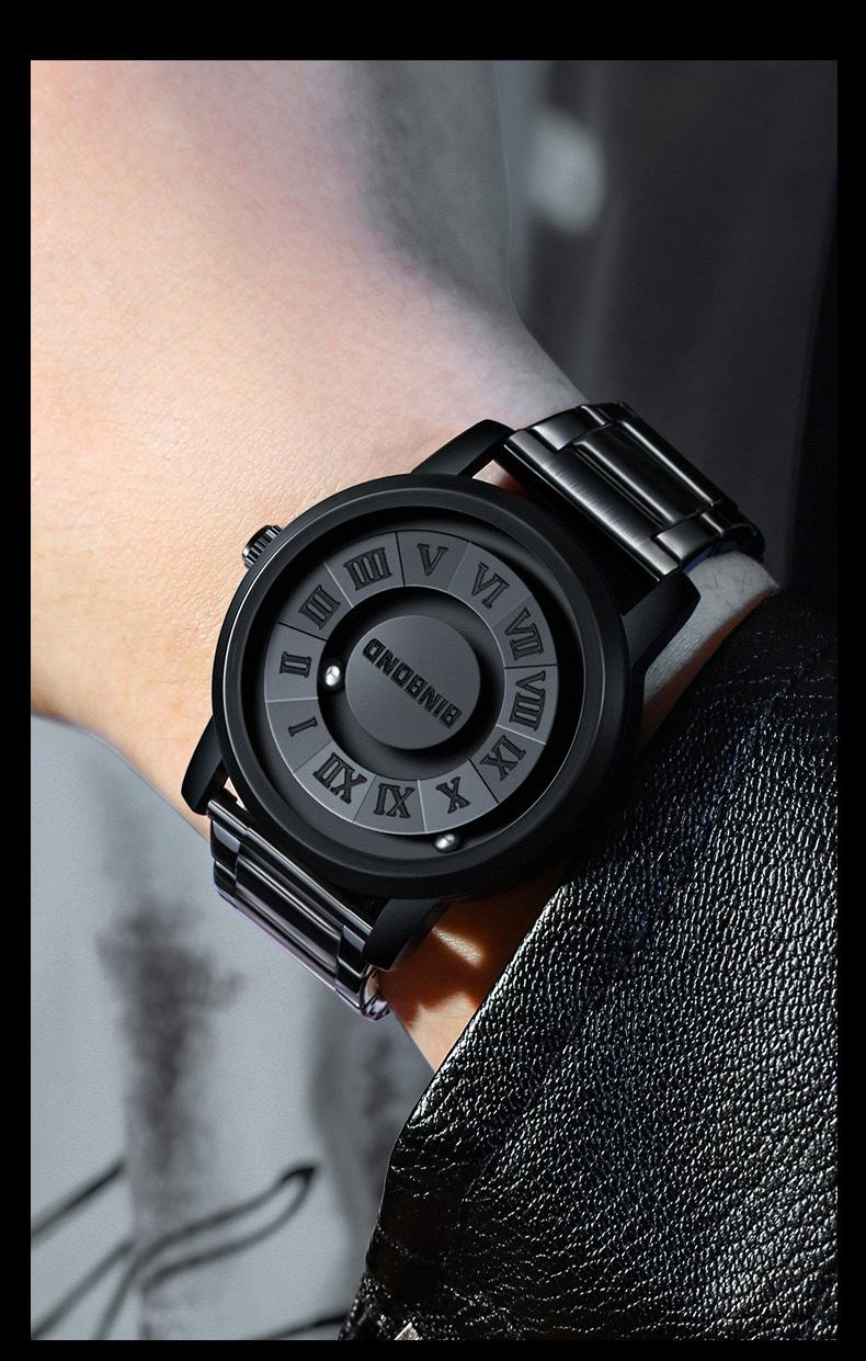 Product Introduction of Men Watch Black Technology Watch New Concept Personalized Magnetic Suspension Steel Waterproof Male Fashion Quartz Watches Gift 31