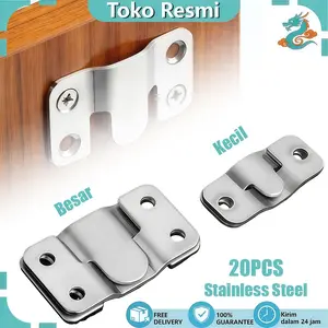 20Pcs Plat BESAR Braket Ambalan Plat Gantung Meja Pigura Hiasan Dinding Papan Tulis Poster Knitterr