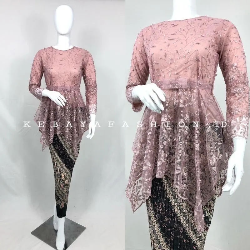 STELAN GOMES KEBAYA MODREN /wisuda kondangan seragaman Baju Bordir Cantik Mewah Pesta Wanita