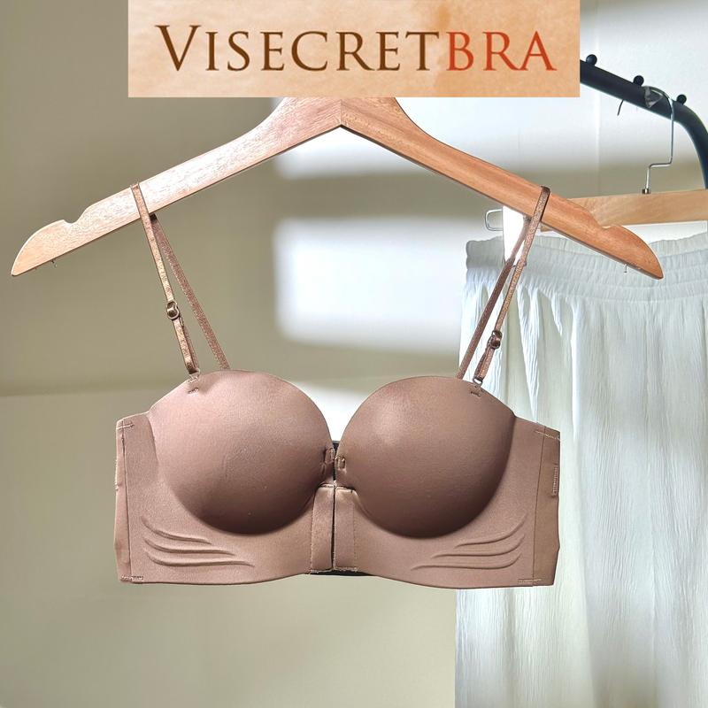 Áo Lót Nữ Áo Bra Nữ Su Đúc Cài Trước Không Dây Mút Dày Nâng Độn Vòng 1 Tạo Khe Không Gọng Chống Xệ Gom Quả Chống Tụt Bảng Lưng To Che Mỡ Lưng Hạn Chế Lộ Viền -- VN240201